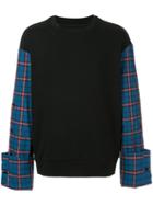 Wooyoungmi Contrast Sleeve Sweatshirt - Black