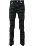 Guild Prime Checked Skinny Trousers, Men's, Size: 0, Black, Polyester/polyurethane/rayon