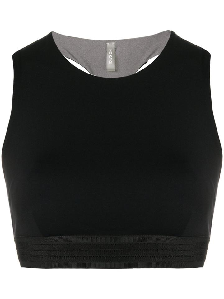 No Ka' Oi Race Back Cropped Top - Black