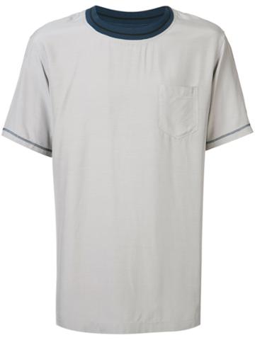 F.s.z - Pullover T-shirt - Men - Rayon - M, Grey, Rayon