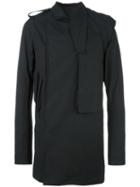 Rick Owens 'pea' Trench Coat, Men's, Size: 48, Black, Cotton/spandex/elastane/cupro