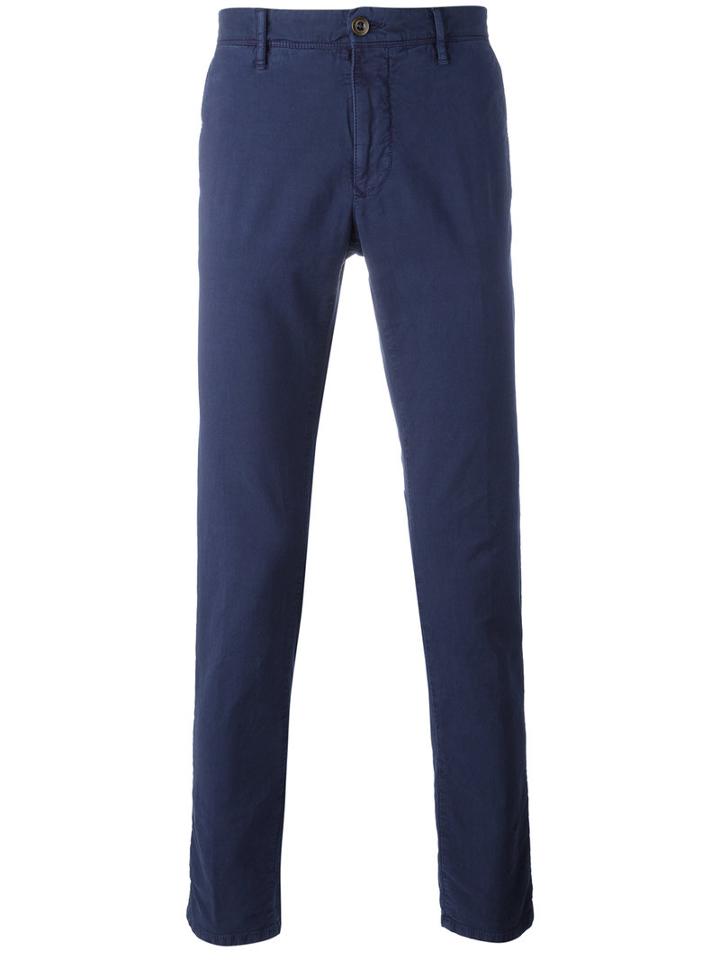 Incotex Slim-fit Trousers, Men's, Size: 33, Blue, Cotton/spandex/elastane