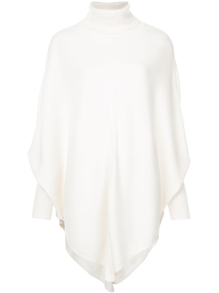 Madeleine Thompson High Neck Poncho - White
