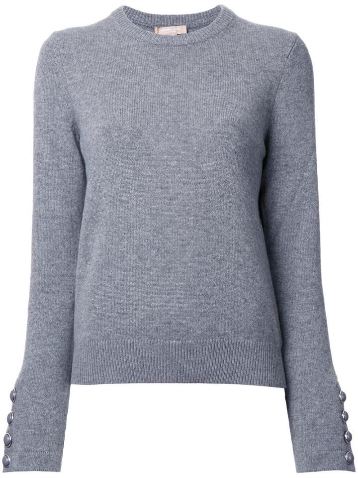Michael Kors Crew Neck Jumper, Women's, Size: Medium, Grey, Cashmere