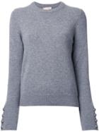 Michael Kors Crew Neck Jumper, Women's, Size: Medium, Grey, Cashmere