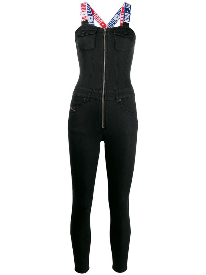 Diesel Fitted Denim Jumpsuit - Black