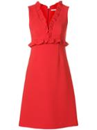 P.a.r.o.s.h. Ruffle Trim Crepe Dress - Red