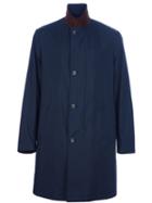 Loro Piana Cashmere Mid-length Coat, Men's, Size: Xl, Blue, Goat Skin/polyester/polyurethane/cashmere