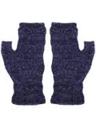 Lainey Keogh Fingerless Gloves, Women's, Blue, Nylon/spandex/elastane/cashmere