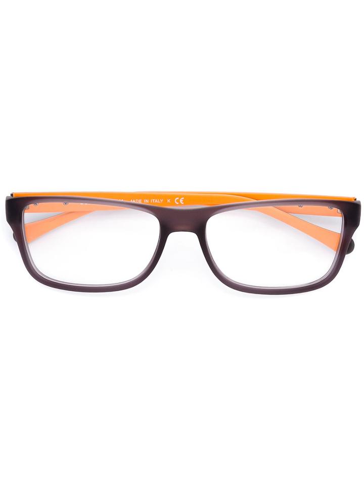 Dolce & Gabbana Rectangular Frame Glasses, Grey, Rubber