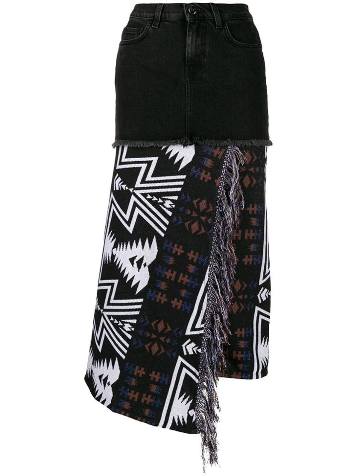Semicouture Asymmetric Layered Skirt - Grey