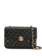 Chanel Pre-owned Diamond Quilted Chain Crossbody Bag - Black
