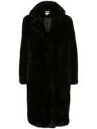 Apparis Laure Oversized Faux-fur Coat - Black