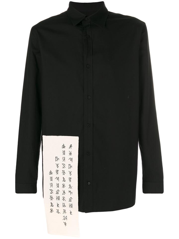 D.gnak Patch Detail Shirt - Black