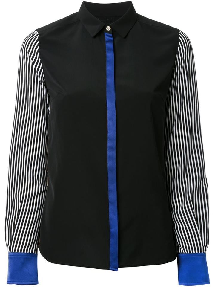 Guild Prime Striped Sleeves Shirt, Women's, Size: 36, Black, Polyester