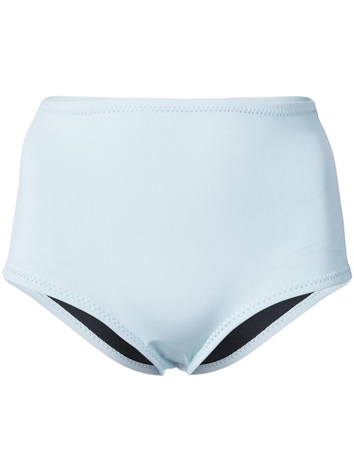 Cynthia Rowley Betty High Waisted Bikini Bottom - Blue