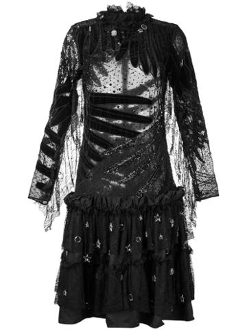 Romance Was Born 'dark Moon Crystal' Dress, Women's, Size: 8, Black, Silk/cotton/nylon/viscose