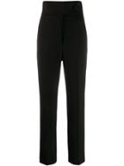Sara Battaglia High-waisted Smart Trousers - Black