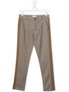 Paolo Pecora Kids Houndstooth Trousers - Brown