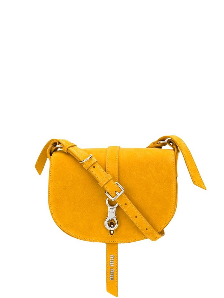Miu Miu Flap Front Shoulder Bag - Yellow