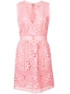 Alice+olivia Lace Embroidered Dress - Pink & Purple