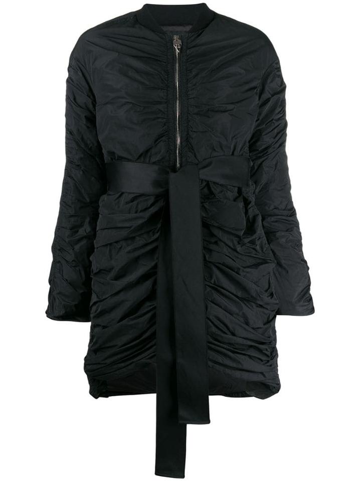 Giambattista Valli Ruched Coat - Black