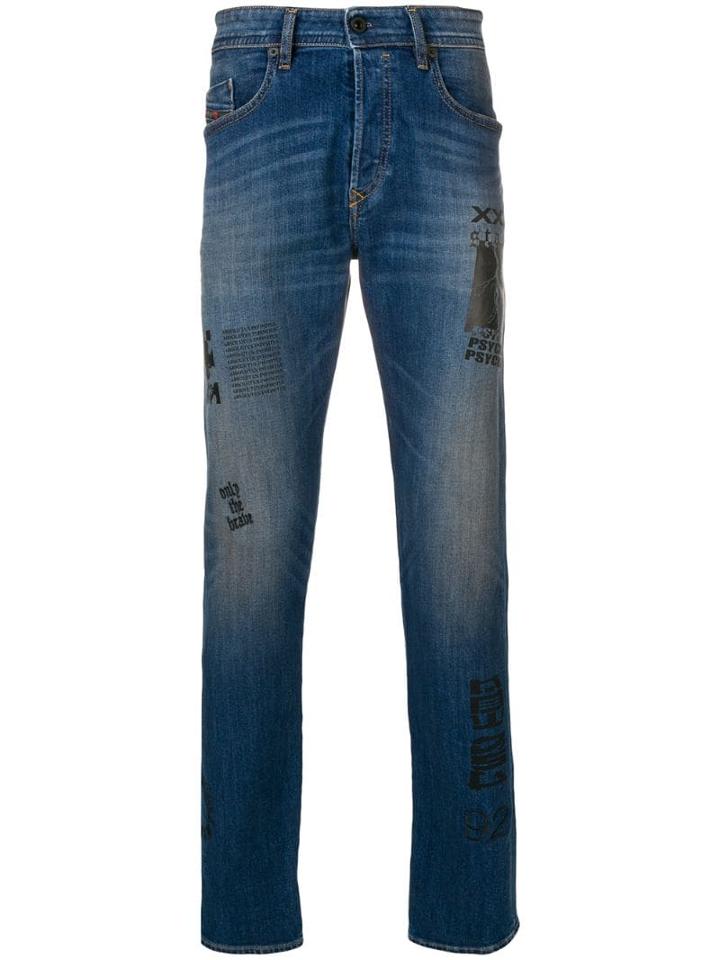 Diesel Tapered Loose Fit Jeans - Blue