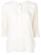 Semicouture Henley Blouse - White