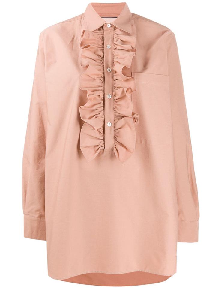 Plan C Ruffle Trimmed Shirt - Pink