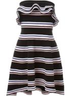 Msgm Striped Ruffled Dress