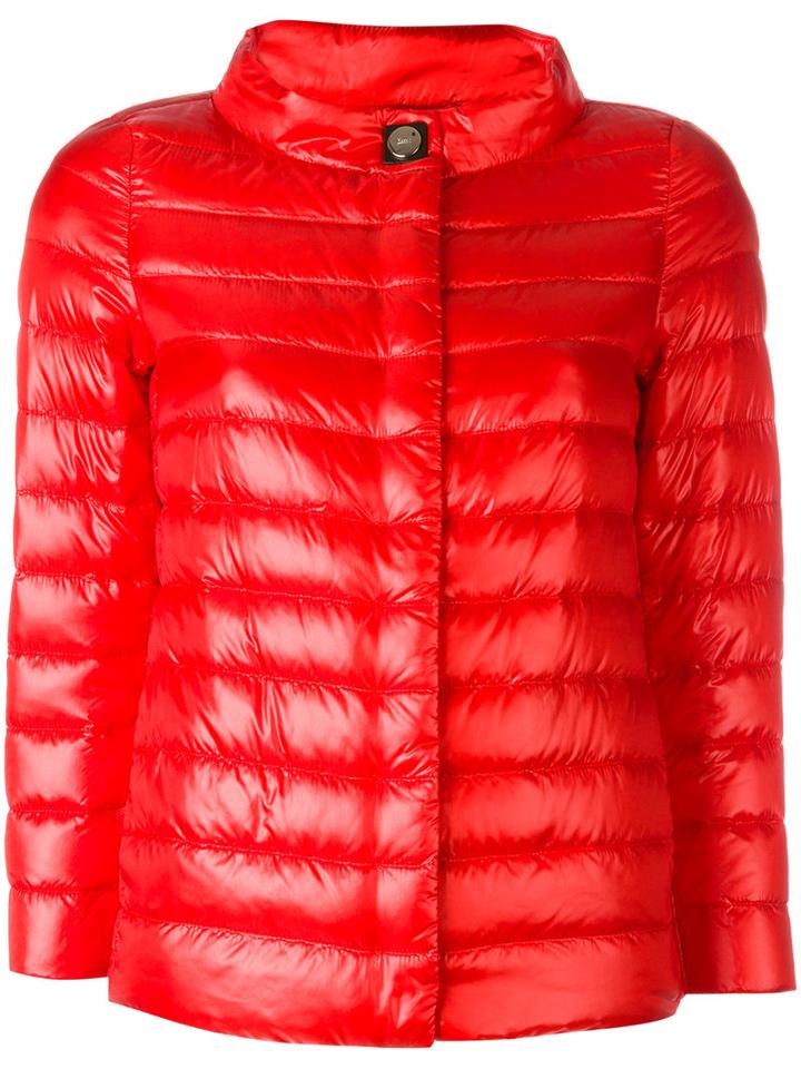 Herno Padded Jacket, Women's, Size: 44, Red, Polyamide/polyurethane/feather Down