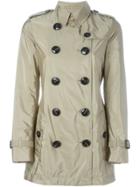 Burberry 'kerringdale' Double-breasted Raincoat - Nude & Neutrals