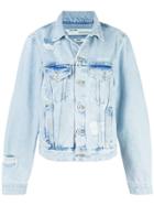 Off-white Embroidered Denim Jacket - Blue