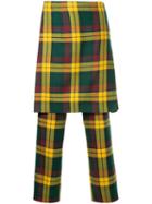 Comme Des Garçons Pre-owned Tartan Apron Trousers - Green