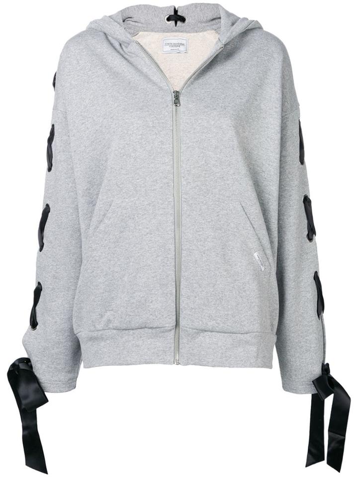 Forte Dei Marmi Couture Lace-up Trim Sweatshirt - Grey
