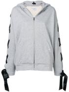 Forte Dei Marmi Couture Lace-up Trim Sweatshirt - Grey
