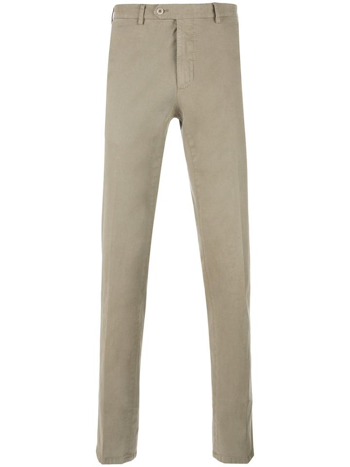 Biagio Sananiello Casual Straight-leg Trousers, Size: 58, Nude/neutrals, Cotton/elastodiene