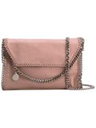 Stella Mccartney - Small Falabella Foldover Shoulder Bag - Women - Polyester/metal (other) - One Size, Pink/purple, Polyester/metal (other)