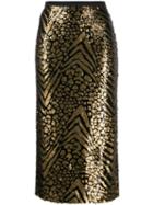 Antonio Marras Sequinned Pencil Skirt - Black