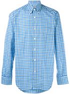 Canali - Gingham Button Down Shirt - Men - Cotton - M, Blue, Cotton