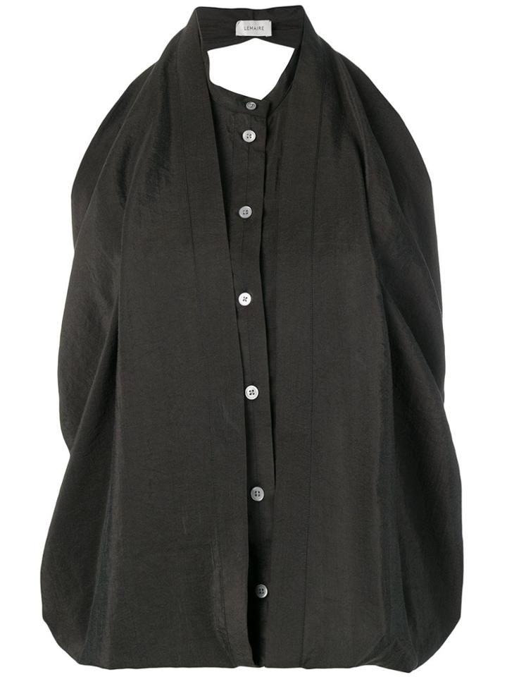 Lemaire Draped Halterneck Top - Brown