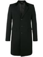 Alexander Mcqueen - Classic Fitted Coat - Men - Silk/wool - 50, Black, Silk/wool