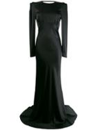 Alessandra Rich Open Back Evening Gown - Black