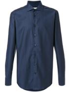Etro - Micro Print Shirt - Men - Cotton - 43, Blue, Cotton