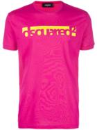 Dsquared2 Logo Printed T-shirt - Pink & Purple