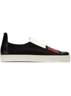 Gloria Coelho Panelled Slip-on Sneakers - Black