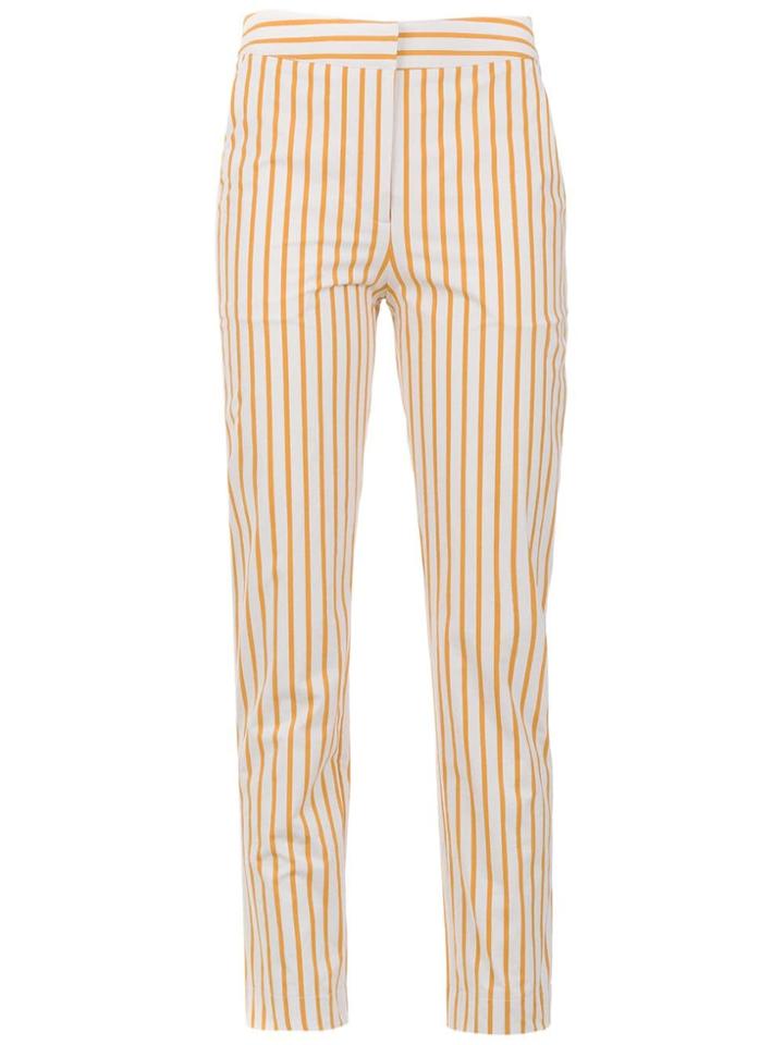 Egrey Striped Skinny Trousers - Yellow & Orange