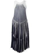 Chloé - Vertical Stripe Midi Dress - Women - Cotton/polyamide/spandex/elastane/viscose - S, Blue, Cotton/polyamide/spandex/elastane/viscose