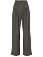 Low Classic Pleated Wide-leg Trousers - Grey