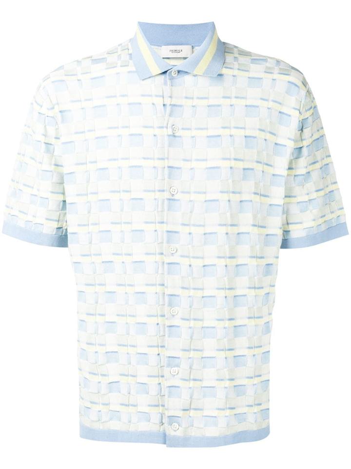Pringle Of Scotland Patterned Polo Shirt - Blue
